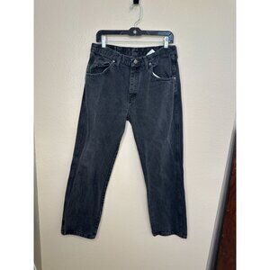 Wrangler Mens Black Regular Fit Jeans 34x30 100% Cotton Made In Mexico